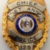 BADGE BELONGED TO CHIEF ROBERT SCHRADER